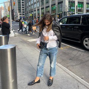 R13 Tailored Drop Crotch Denim